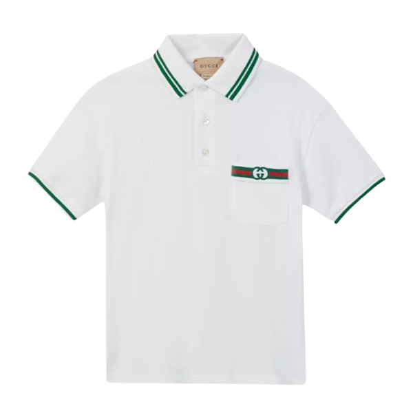 GUCCI COTTON POLO WITH INTERLOCKING G - X039