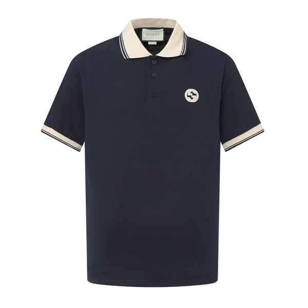 GUCCI COTTON POLO WITH INTERLOCKING G - X045