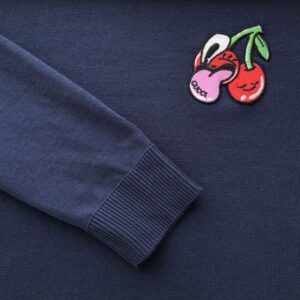 GUCCI COTTON WOOL WITH PATCH IN DARK BLUE - H022