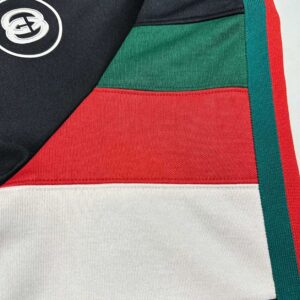 GUCCI DOUBLE G RED AND GREEN STRIPED WEB JACKET - CA027