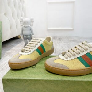 GUCCI G74 WEB LEATHER SNEAKERS - G049