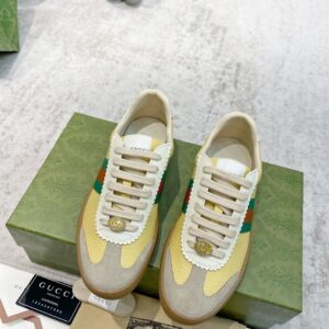 GUCCI G74 WEB LEATHER SNEAKERS - G049