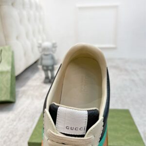 GUCCI G74 WEB LEATHER SNEAKERS - G050