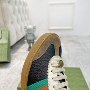 GUCCI G74 WEB LEATHER SNEAKERS - G050