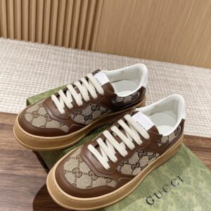 GUCCI GG EMBOSSED SNEAKERS BROWN - G104