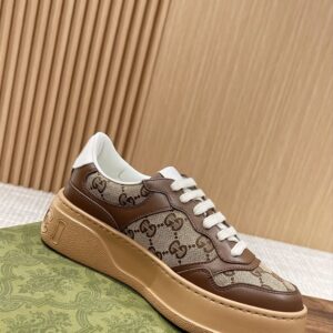 GUCCI GG EMBOSSED SNEAKERS BROWN - G104