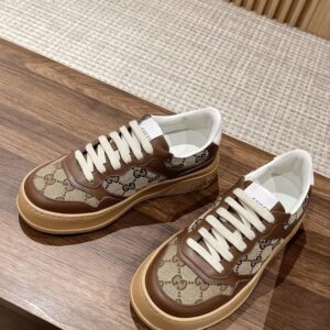 GUCCI GG EMBOSSED SNEAKERS BROWN - G104