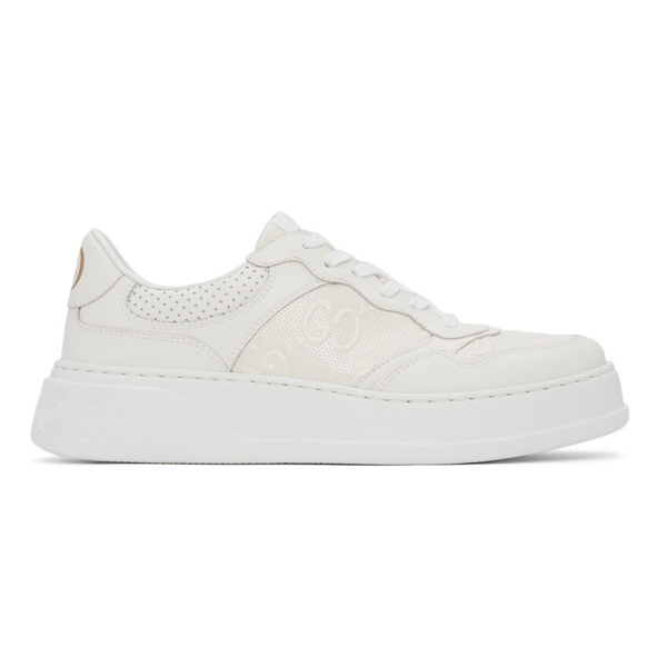 GUCCI GG EMBOSSED SNEAKERS WHITE - G103