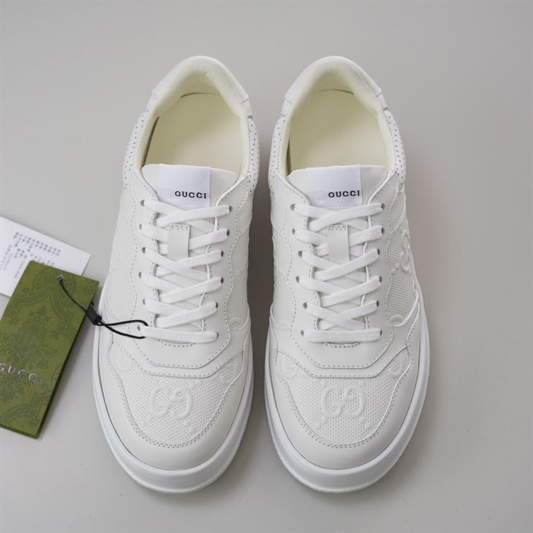 GUCCI GG EMBOSSED SNEAKERS WHITE - G103