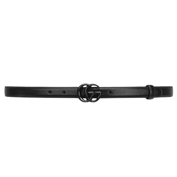 GUCCI GG MARMONT THIN BELT BLACK LEATHER - AB016