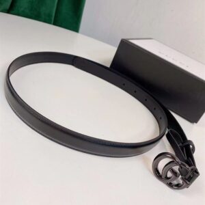 GUCCI GG MARMONT THIN BELT BLACK LEATHER - AB016