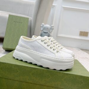 GUCCI GG ORIGINAL CANVAS WHITE LOW-TOP SNEAKERS - G066