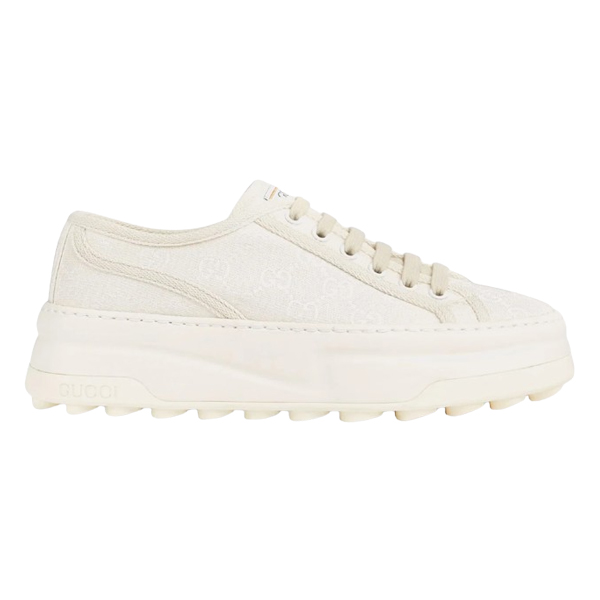 GUCCI GG ORIGINAL CANVAS WHITE LOW-TOP SNEAKERS - G066