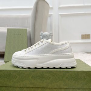 GUCCI GG ORIGINAL CANVAS WHITE LOW-TOP SNEAKERS - G066