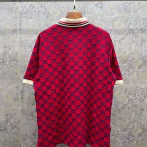 GUCCI GG STRETCH COTTON POLO RED - X003