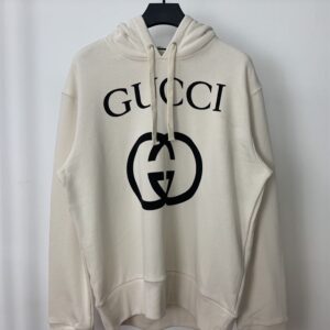 GUCCI HOODED SWEATSHIRT WITH INTERLOCKING G - H019