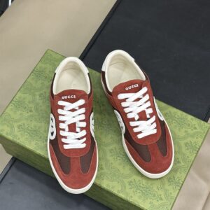 GUCCI INTERLOCKING G SNEAKER BORDEAUX SUEDE - G038