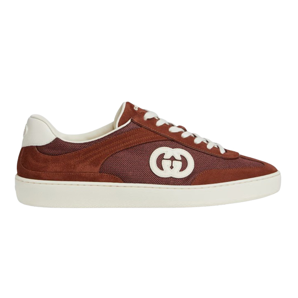 GUCCI INTERLOCKING G SNEAKER BORDEAUX SUEDE - G038