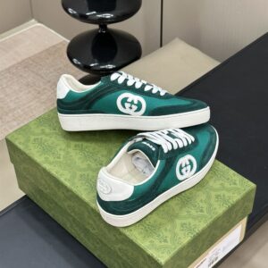 GUCCI INTERLOCKING G SNEAKER GREEN SUEDE - G040