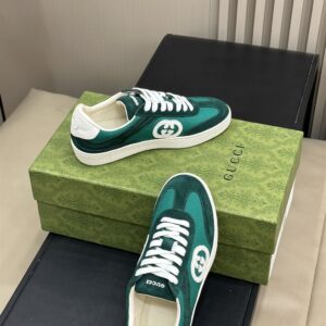 GUCCI INTERLOCKING G SNEAKER GREEN SUEDE - G040