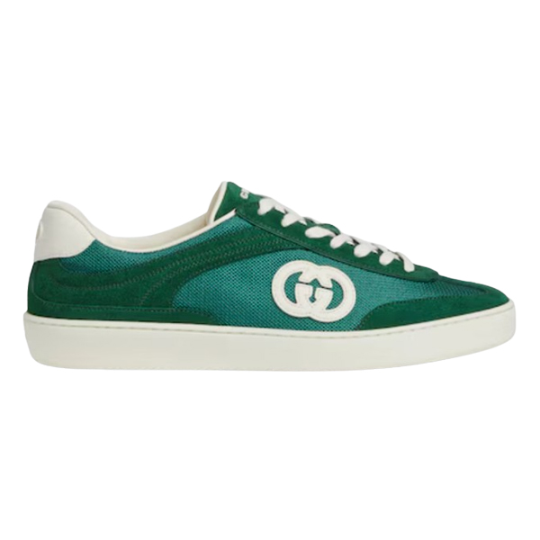 GUCCI INTERLOCKING G SNEAKER GREEN SUEDE - G040