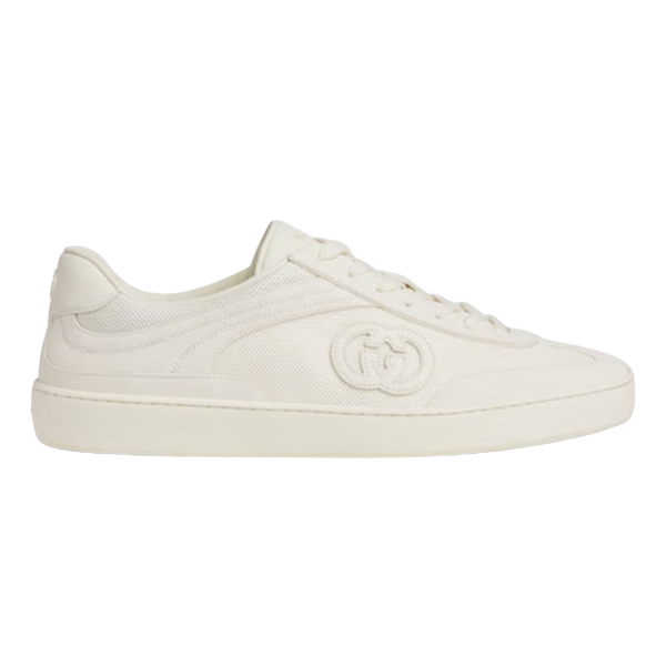 GUCCI INTERLOCKING G SNEAKER WHITE SUEDE - G039