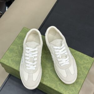 GUCCI INTERLOCKING G SNEAKER WHITE SUEDE - G039