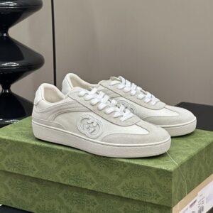 GUCCI INTERLOCKING G SNEAKER WHITE SUEDE - G039