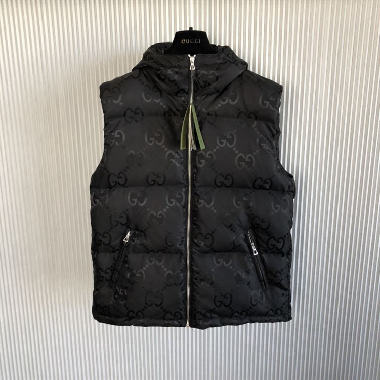 GUCCI JUMBO GG CANVAS VEST BLACK - CA013