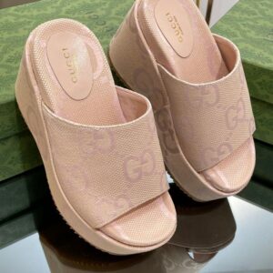 GUCCI JUMBO GG PLATFORM SLIDE SANDAL - Q047