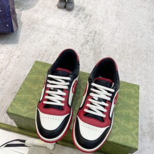 GUCCI MAC80 LOW-TOP SNEAKER BLACK WHITE RED - G016