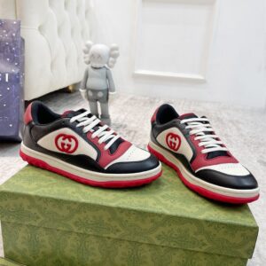 GUCCI MAC80 LOW-TOP SNEAKER BLACK WHITE RED - G016