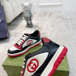 GUCCI MAC80 LOW-TOP SNEAKER BLACK WHITE RED - G016