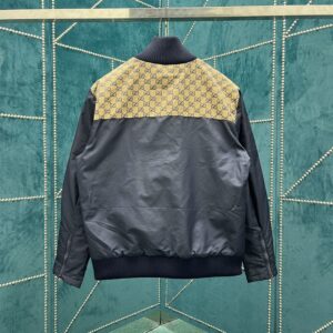 GUCCI NYLON CANVAS ZIP JACKET WITH GG - CA020