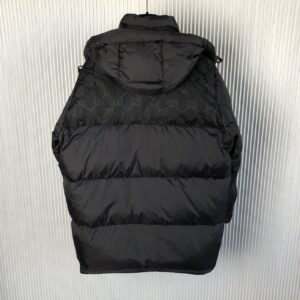 GUCCI NYLON DOWN JACKET WITH GG INSERTS - CA010