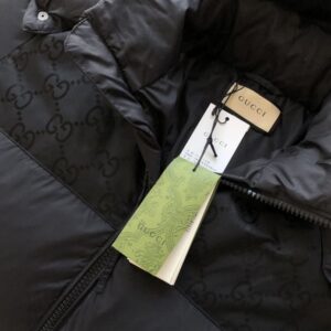 GUCCI NYLON DOWN JACKET WITH GG INSERTS - CA010