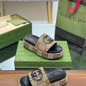 GUCCI PLATFORM SLIDE SANDAL - Q038