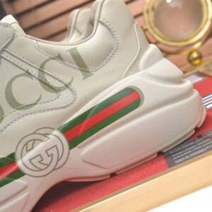 GUCCI RHYTON LEATHER SNEAKERS - G164