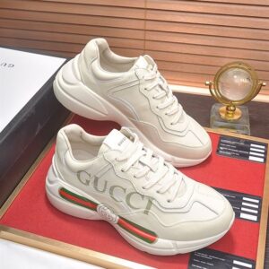 GUCCI RHYTON LEATHER SNEAKERS - G164