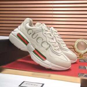 GUCCI RHYTON LEATHER SNEAKERS - G164