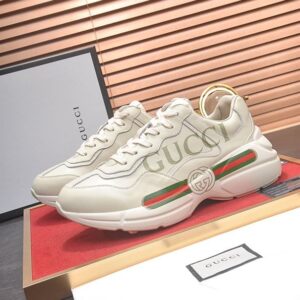 GUCCI RHYTON LEATHER SNEAKERS - G164