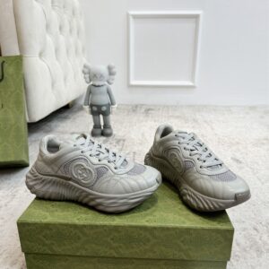 GUCCI RIPPLE SNEAKER GREY LEATHER - G023