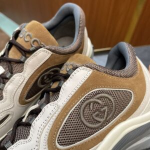 GUCCI RUN SNEAKER LIGHT GREY BROWN - G089