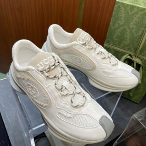 GUCCI RUN SNEAKER WHITE SUEDE - G090