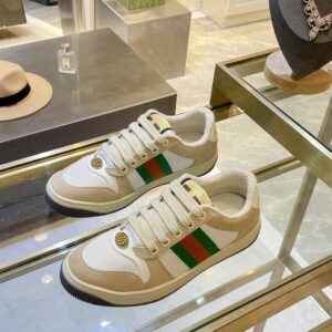 GUCCI SCREENER LOW-TOP SNEAKERS GREEN ORANGE - G070