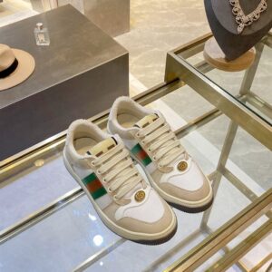 GUCCI SCREENER LOW-TOP SNEAKERS GREEN ORANGE - G070