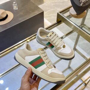 GUCCI SCREENER LOW-TOP SNEAKERS GREEN ORANGE - G070