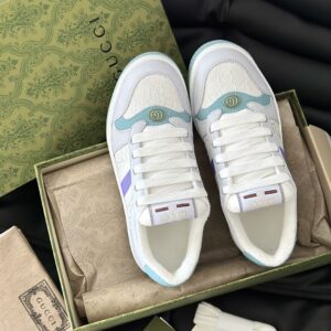 GUCCI SCREENER LOW-TOP SNEAKERS LIGHT BLUE AND WHITE - G033