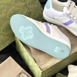 GUCCI SCREENER LOW-TOP SNEAKERS LIGHT BLUE AND WHITE - G033