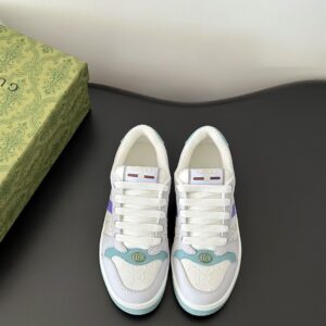 GUCCI SCREENER LOW-TOP SNEAKERS LIGHT BLUE AND WHITE - G033